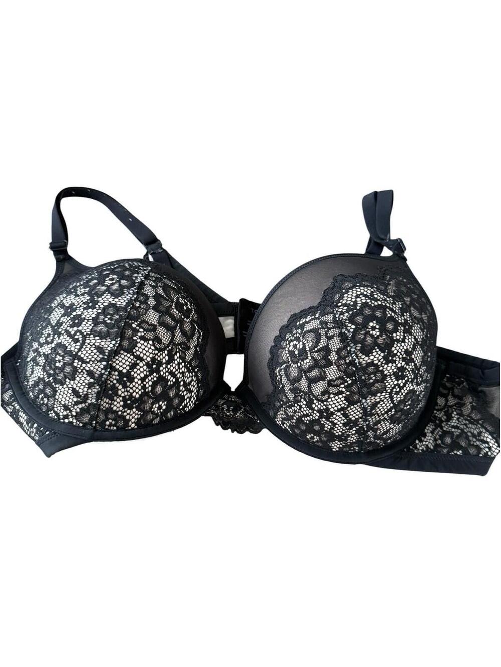 Torrid Black Lacy Bra Size 42D Padded